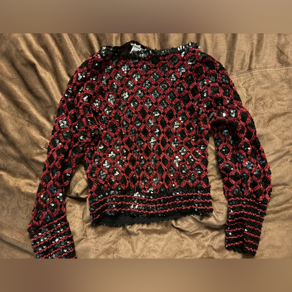 Vintage 70s Disco Sequin Top